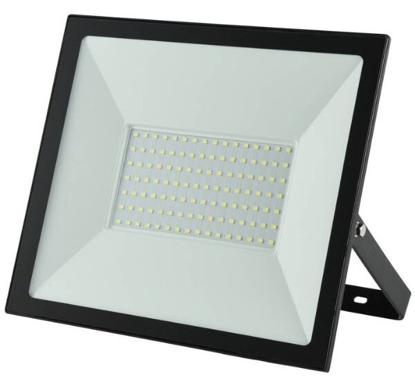 Ultratenký LED reflektor černý 100W 8000lm, denní barva světla