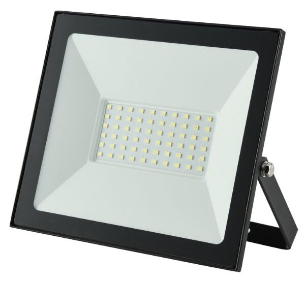 Ultratenký LED reflektor černý 50W 4000lm, denní barva světla