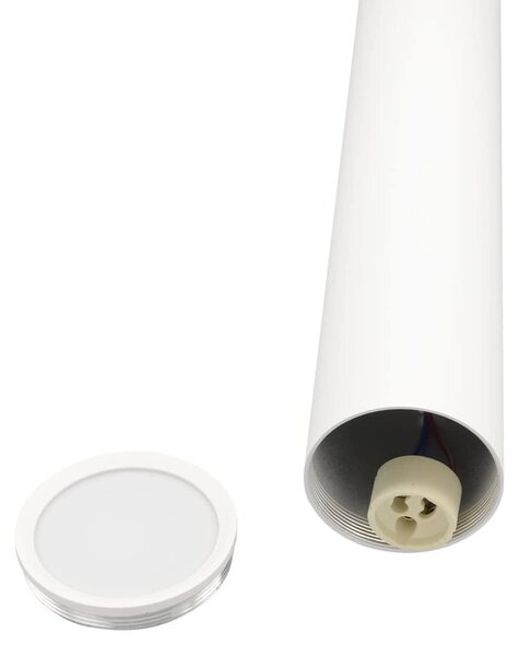Závěsné svítidlo Eurekaled, bílé, válcovité, průměr 30 cm, patice GU10, model SOSPENS-30CM-BIA