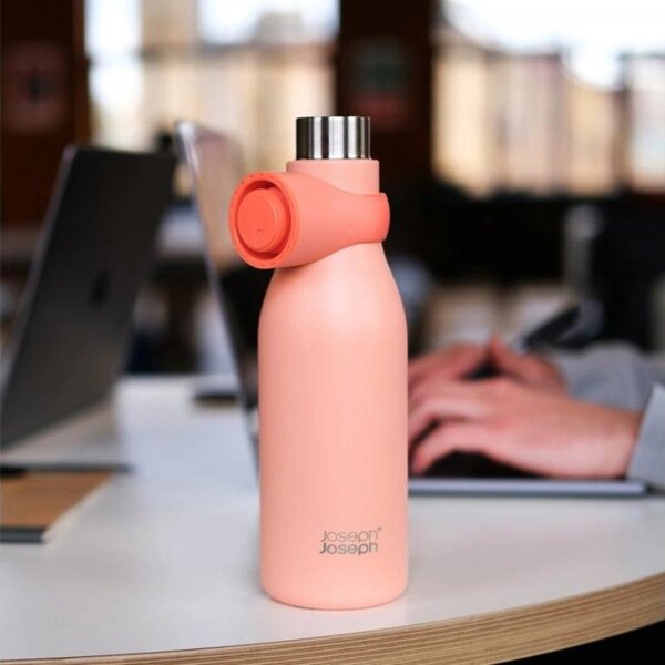 Joseph Joseph Korálově růžová nerezová termoláhev Loop 500 ml