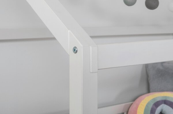 DĚTSKÁ POSTEL SE STŘÍŠKOU, 100/200 cm bílá MID.YOU - Dětské postele, Online Only