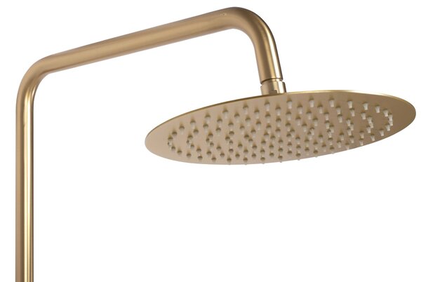 Rea Vincent, sprchový set s termostatickou baterií a dešťovou hlavicí 25cm, zlatá matná, REA-P6602