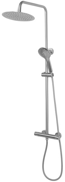 Rea Vincent, sprchový set s termostatickou baterií a dešťovou hlavicí 25cm, nikl matný, REA-P6603
