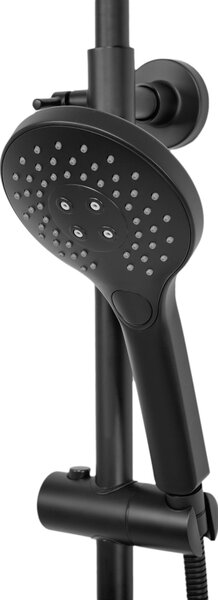 Rea Vincent, sprchový set s termostatickou baterií a dešťovou hlavicí 25cm, černá m atná, REA-P6600