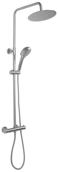 Rea Vincent, sprchový set s termostatickou baterií a dešťovou hlavicí 25cm, nikl matný, REA-P6603