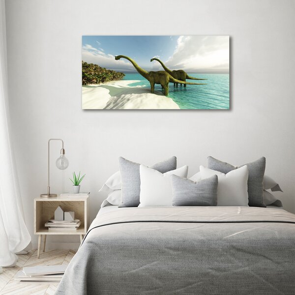 Foto obraz canvas Dinozaury na pláži oc-19541737