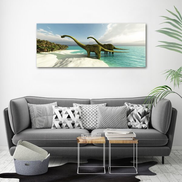 Foto obraz canvas Dinozaury na pláži oc-19541737