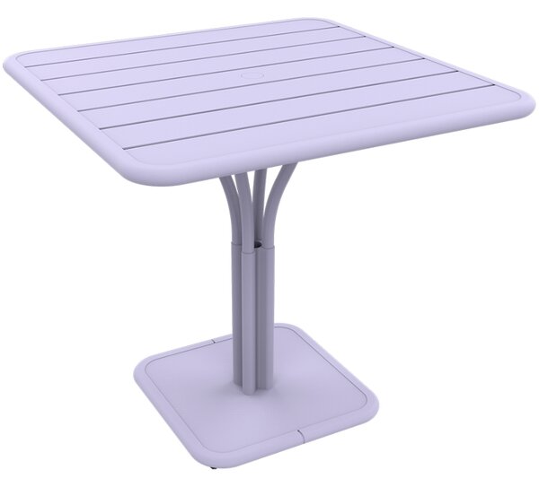 Fialový kovový stůl Fermob Luxembourg Pedestal 80 x 80 cm