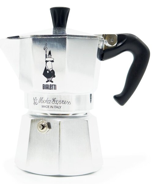 Moka konvička Bialetti Moka Express 3, na 3 šálky, hliníková, klasický italský design