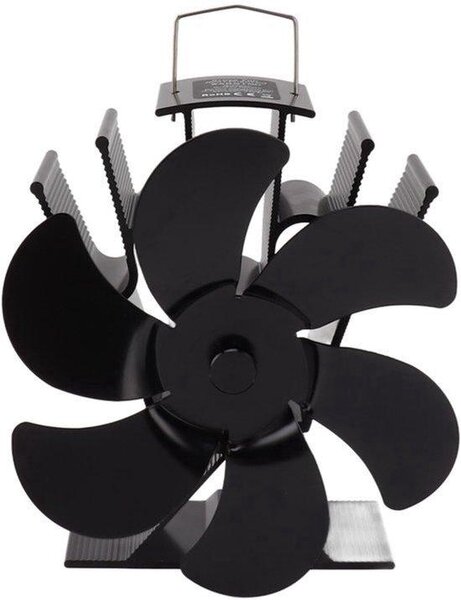 6 kusů ventilátorů pro kamna na dřevo, určených pro přenos tepla a vhodné pro kamna s přihrádkou na dřevo