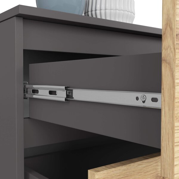 Ak furniture Komoda Kuba 160 cm grafit/dub artisan