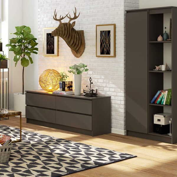 Ak furniture Komoda Kuba 160 cm grafit