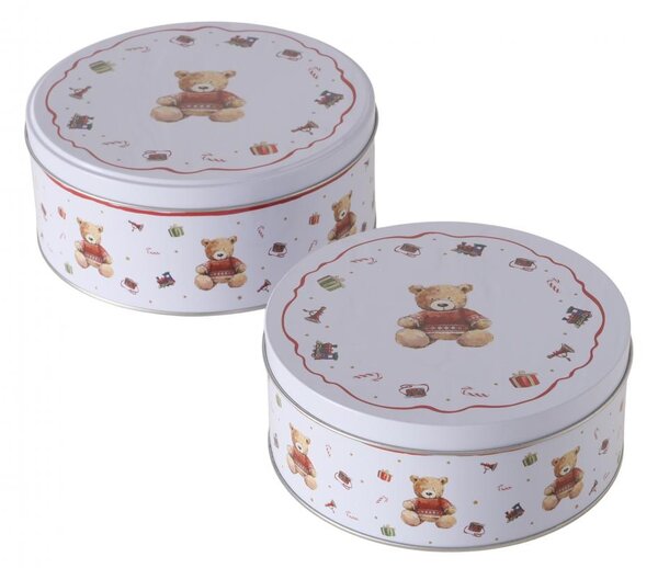 Boltze Home Collections Skladovací kovová dóza Bailey sada dvou kusů