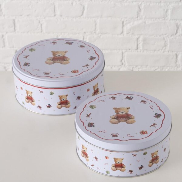 Boltze Home Collections Skladovací kovová dóza Bailey sada dvou kusů