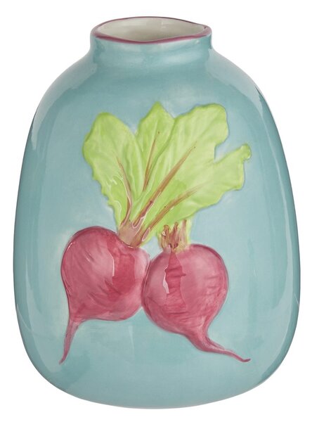 VEGGIE Váza červená řepa 18 cm - modrá