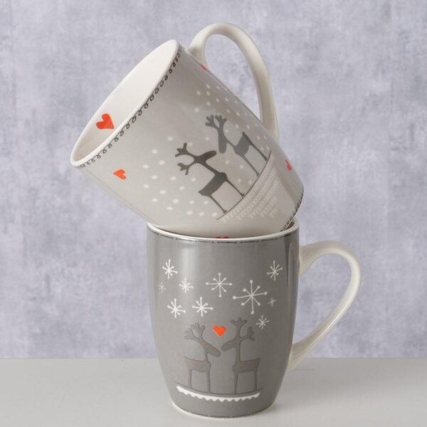Boltze Home Collections Hrníček Lovelies světle šedý