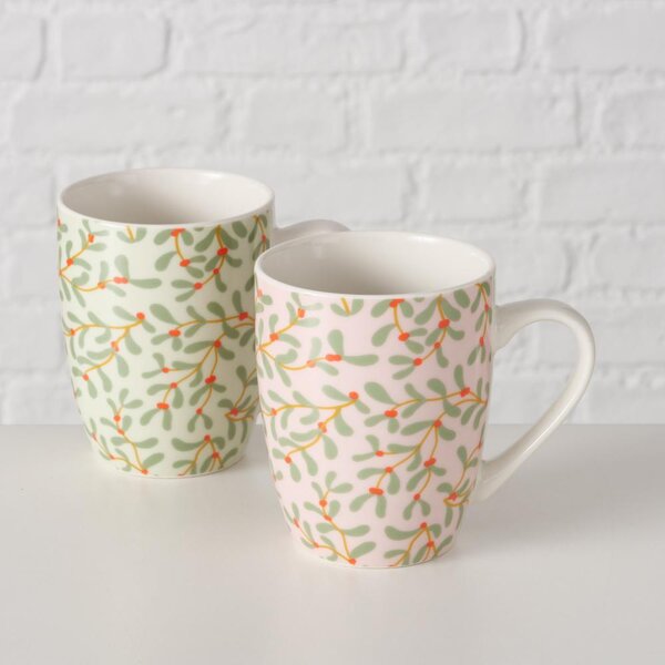 Boltze Home Collections Hrníček Mistletoe zelený