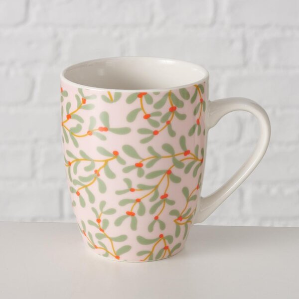 Boltze Home Collections Hrníček Mistletoe růžový