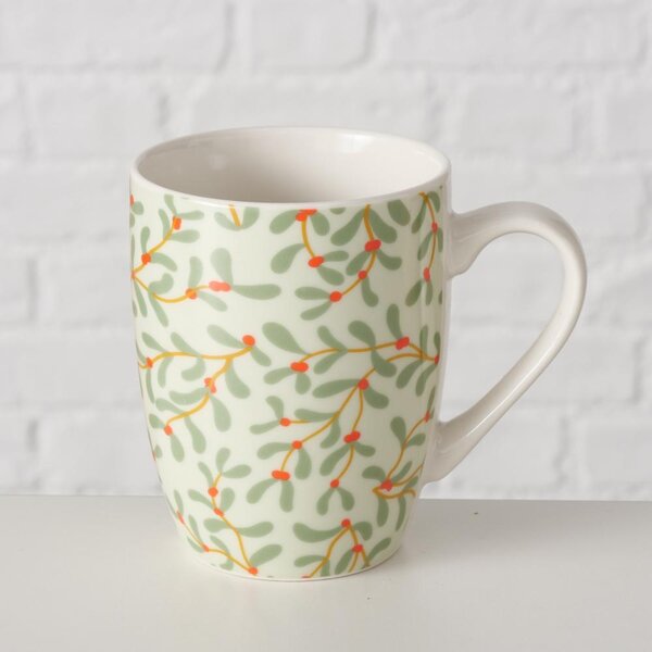 Boltze Home Collections Hrníček Mistletoe zelený