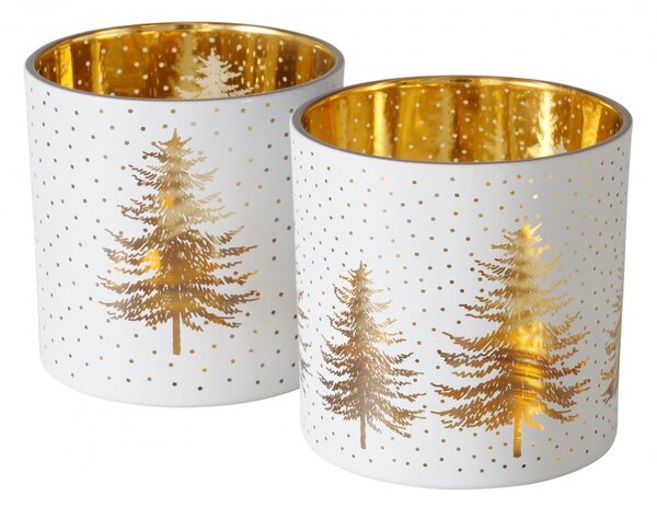 Boltze Home Collections Skleněmý svícen Platina A