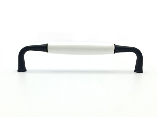 In-Design Nábytková úchytka Blanc porcelán / černá matná
