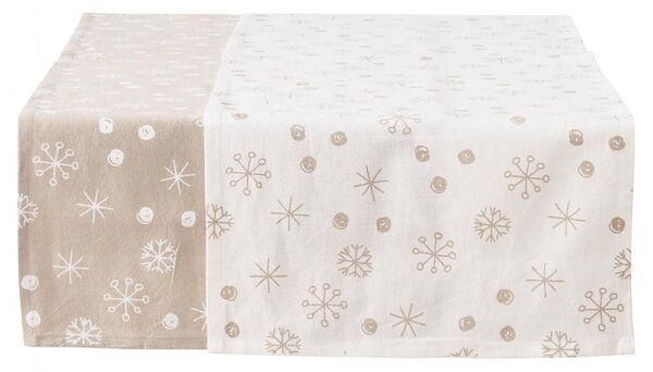 Boltze Home Collections Stolní běhoun Snowflake bílý