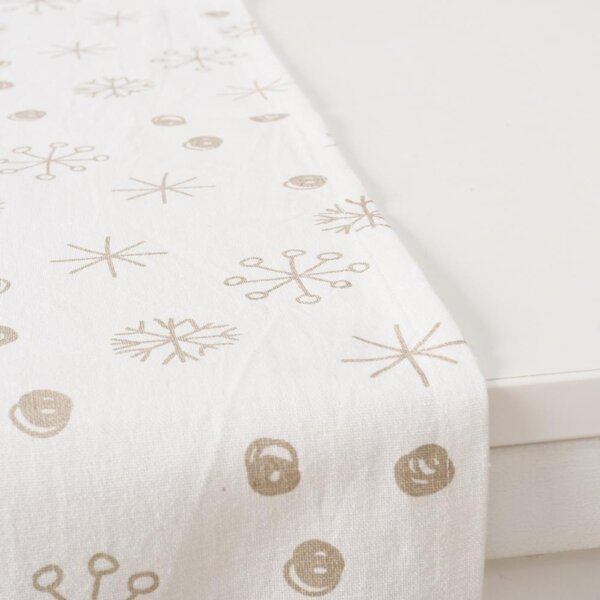 Boltze Home Collections Stolní běhoun Snowflake bílý