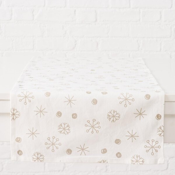 Boltze Home Collections Stolní běhoun Snowflake bílý