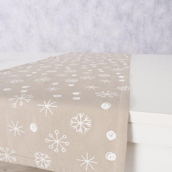 Boltze Home Collections Stolní běhoun Snowflake béžový
