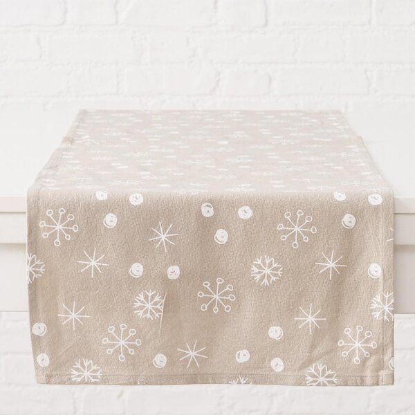 Boltze Home Collections Stolní běhoun Snowflake béžový