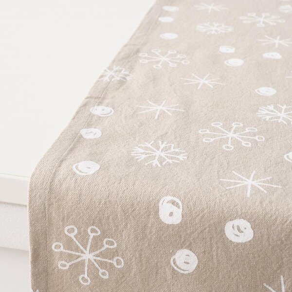 Boltze Home Collections Stolní běhoun Snowflake béžový