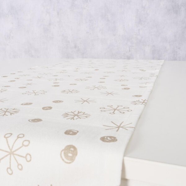 Boltze Home Collections Stolní běhoun Snowflake bílý