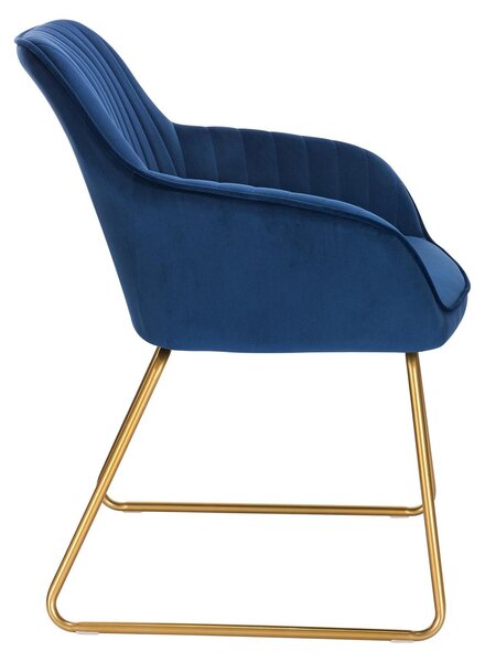 Jídelní židle – sada 4 kusů – sametové potahy – pohodlné židle – kovové nožky – ergonomický design