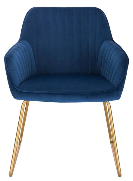 Jídelní židle – sada 4 kusů – sametové potahy – pohodlné židle – kovové nožky – ergonomický design