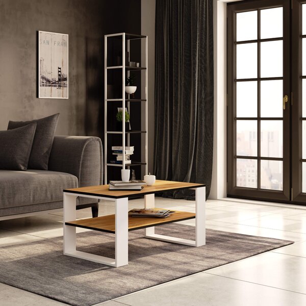 Ak furniture Konferenční stolek DOMI II dub craft/bílý