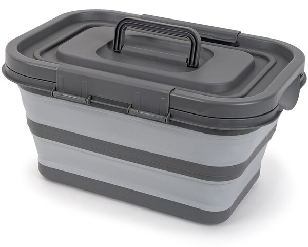 4Home Skládací silikonový úložný box s víkem