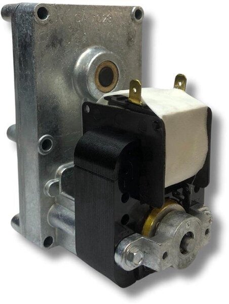 Motor pro peletové kamna – 2 ot./min – 18 W – průměr hřídele 9,5 mm – nerezová ocel – pro peletová kamna a otevřené krby