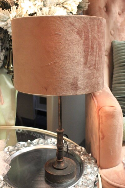 Růžové stínítko na lampu 24cm
