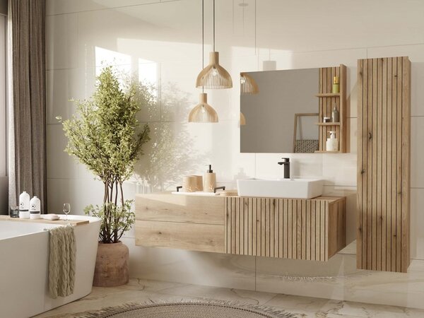 TP Living Závěsná koupelnová skříňka Ryfo 31 cm dub evoke
