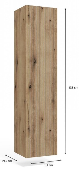 TP Living Závěsná koupelnová skříňka Ryfo 31 cm dub evoke