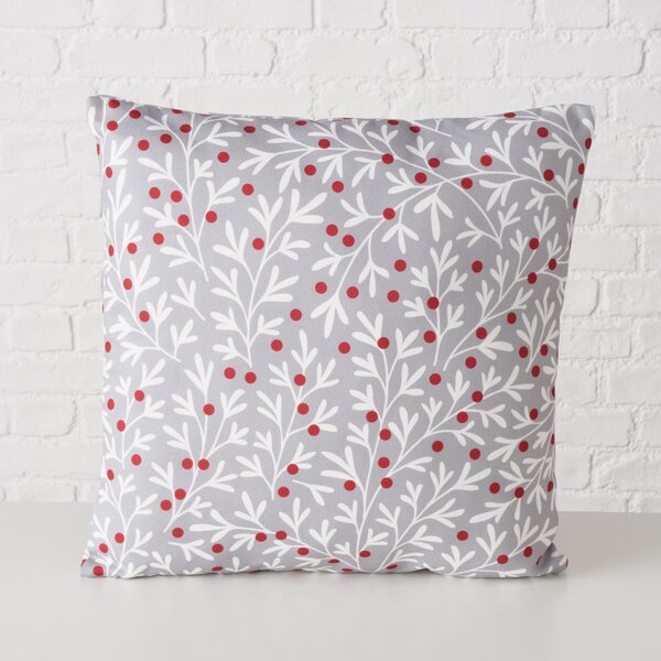 Boltze Home Collections Polštář Clara šedý s vánočním motivem