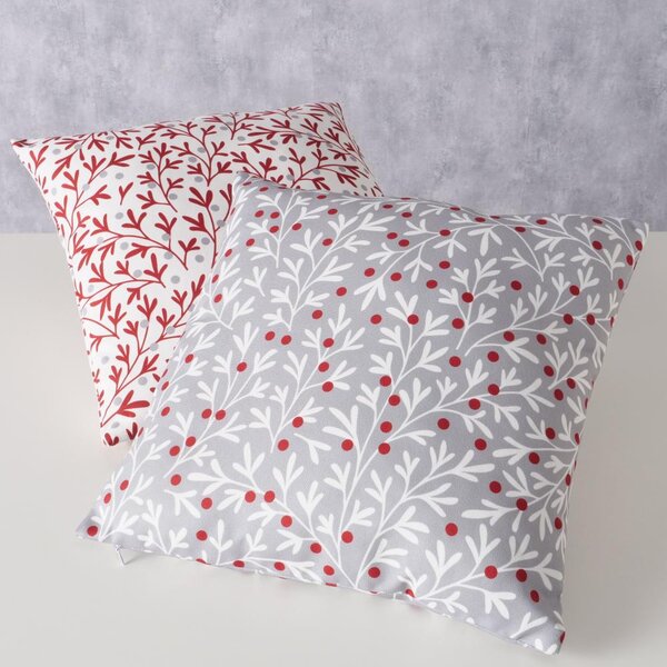 Boltze Home Collections Polštář Clara šedý s vánočním motivem