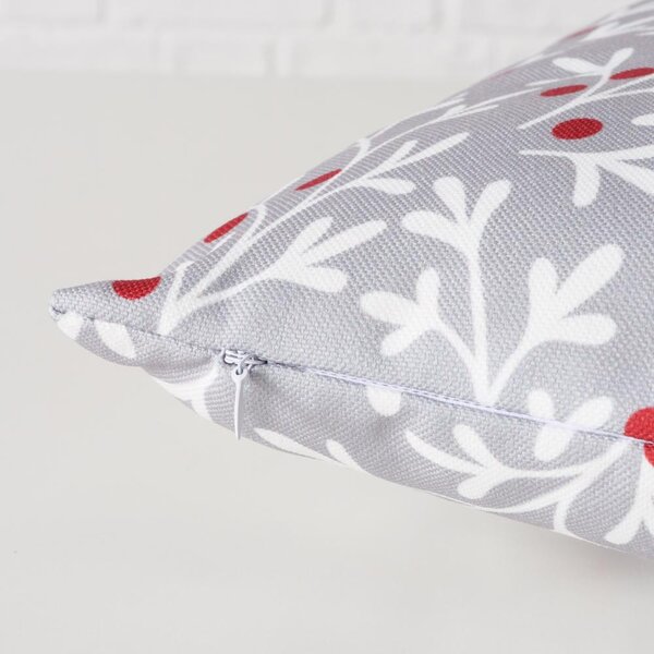 Boltze Home Collections Polštář Clara šedý s vánočním motivem