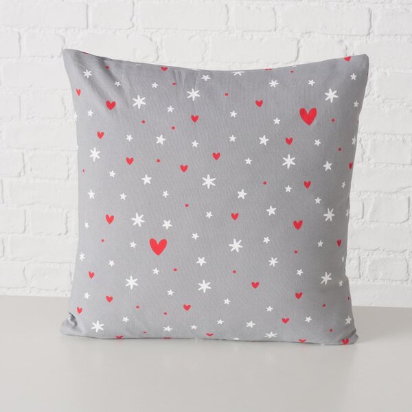 Boltze Home Collections Polštář Anella šedý se srdíčky