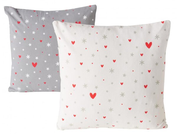 Boltze Home Collections Polštář Anella šedý se srdíčky