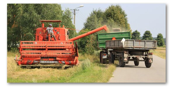 Foto obraz skleněný horizontální Kombajn osh-34414578