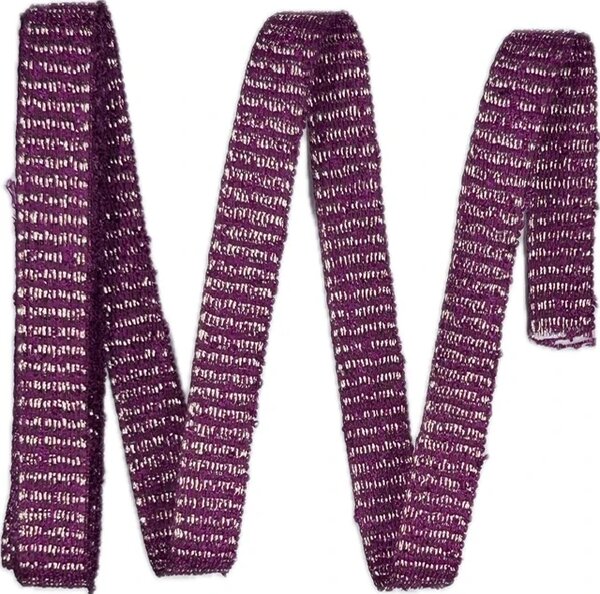 Rypsová stuha FESTIVE FUCHSIA fialová – zlaté prošívání, slavnostní, elegantní 15mm x 2m