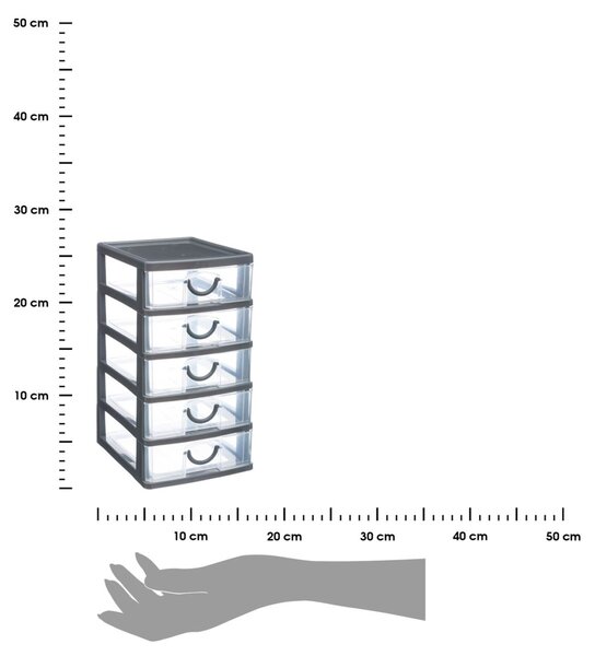 5five Simply Smart Organizér s pěti zásuvkami Organised