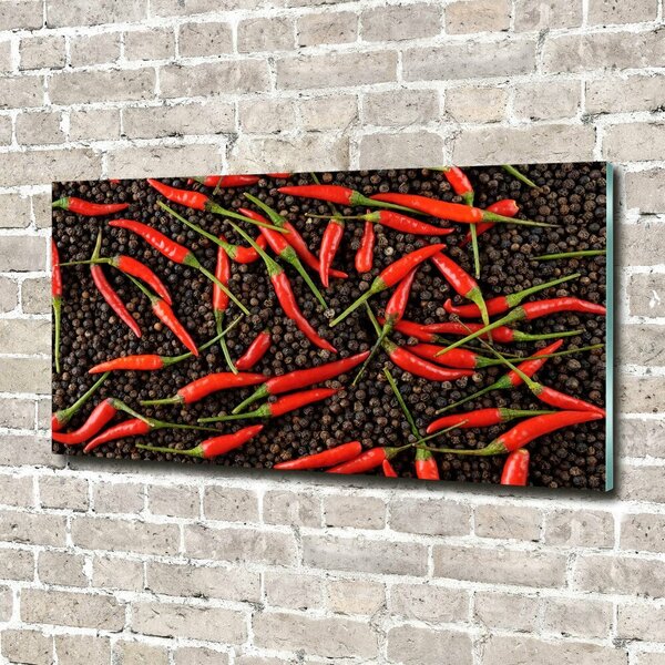 Foto obraz skleněný horizontální Chilli papričky osh-35225615