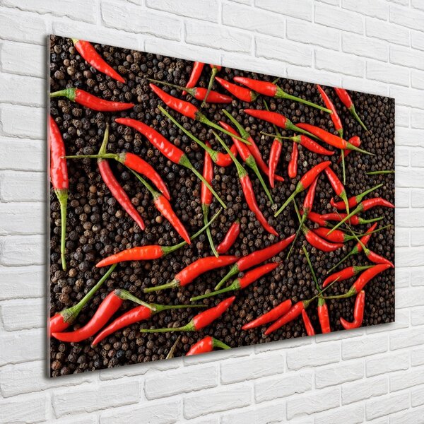 Foto obraz skleněný horizontální Chilli papričky osh-35225615